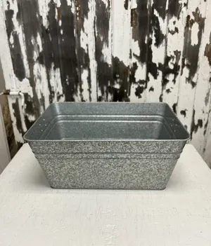 GALVANIZED: Rectangular tub