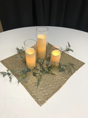 Table square-Sequin: Champagne gold 20x20