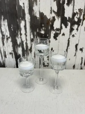 CANDLEHOLDER: Stemmed vases set of 3 (8