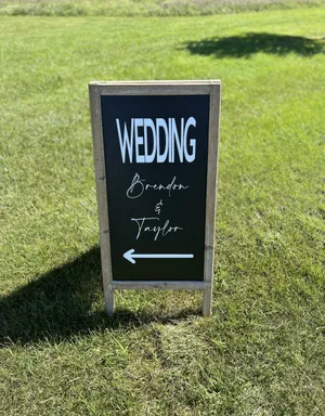 CHALKBOARD: Double-sided with whitewashed frame