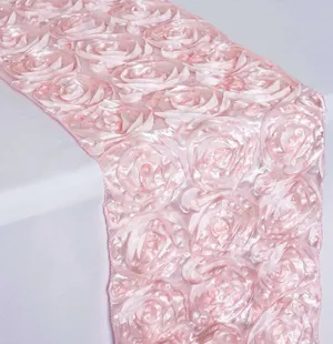 TABLE RUNNER: Rosette-Blush pink