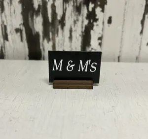 CHALKBOARD: Stained wood base (small)