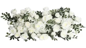 FLORAL: White rose & eucalyptus arch decor or table runner 41