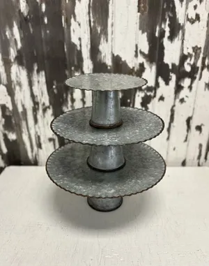 GALVANIZED: Metal stands set of 3