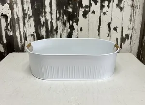 SNACK/CANDY CONTAINER: White oval tub