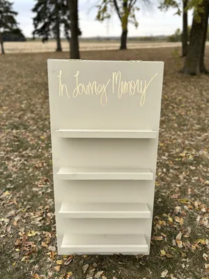 SIGN: In loving memory photo display board