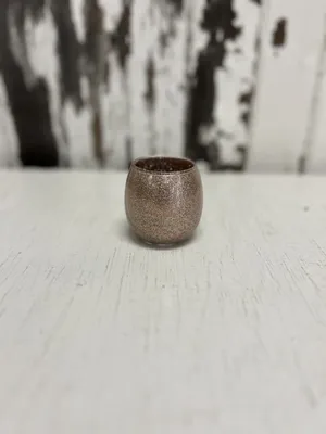 CANDLEHOLDER: Glitter rose gold/blush pink votive cup