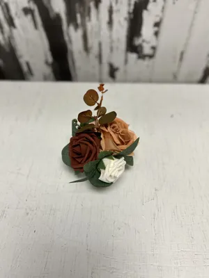 FLORAL: Terracotta, rust, cream centerpiece small