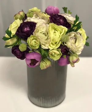 FLORAL: Purple & light green floral