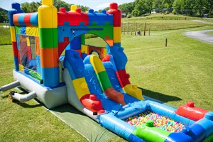 12ft Block Style Dual-Lane Combo — Dry Ball Pit