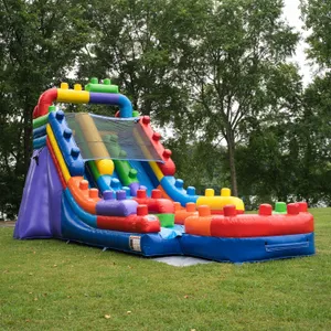 18ft Block Style Dual-Lane Slide — Dry
