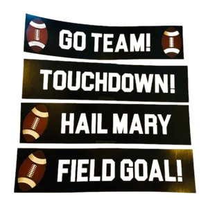 Black sports signs