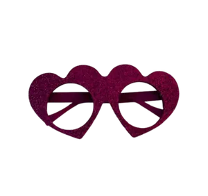 Pink/purple heart glasses
