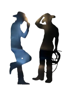 Cowboy sillouette cutouts