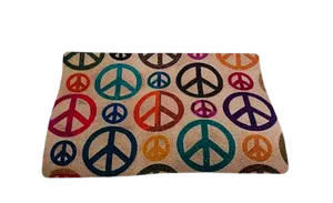 Peace sign floor mat