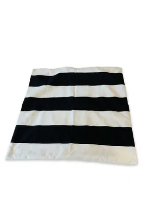 Black and white striped throw pillow cover