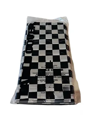 Black and white checkered table cloths