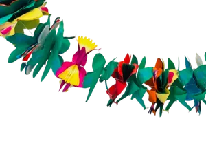Tropical flower swag/banner