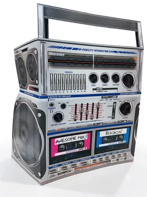 Boom box stand up decoration