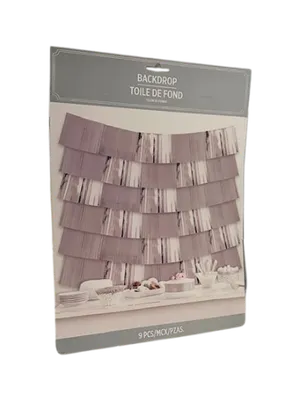 Silver foil backdrop