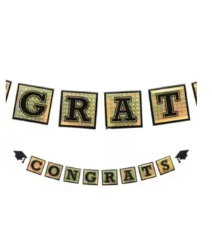 Graduation gold banner