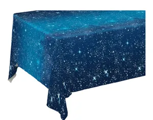 Blue galaxy tablecloth