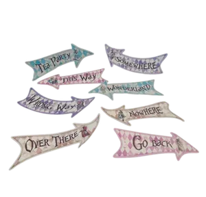 Small Alice in Wonderland decorative signs