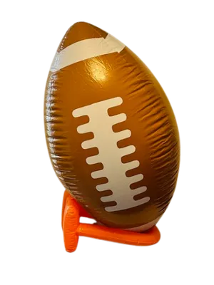 Large inflatable football and kick stand