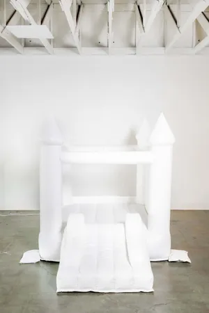 Mini White Bounce House