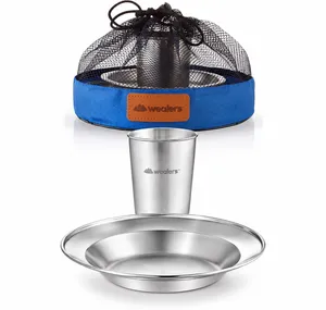 Cup & Plate - Stainless Steel 