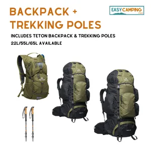 Backpack and Trekking Poles Combo 