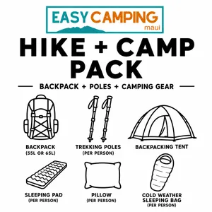 Hike and Camp Kit (2 Person) - Camp + Backpack + Trekking Poles