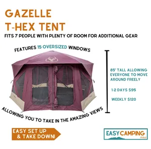 Tent ( 7 person) - Gazelle T Hex Hub