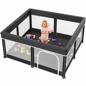 Foldable Baby Playpen with Mat 