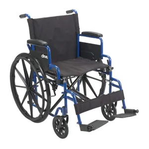 Lightweight Foldable Wheelchair with Footrests and 18