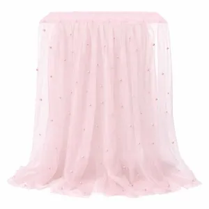 Perlentischläufer - rosa (80cm x 300cm)
