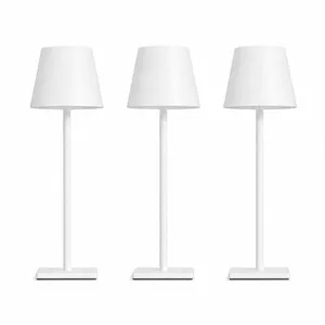 Tischlampe weiß  - 2 Höhen (24cm oder 38cm)