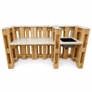 Bar mit Waschbecken & Wasserhahn - 2,4x0,6x1,2m