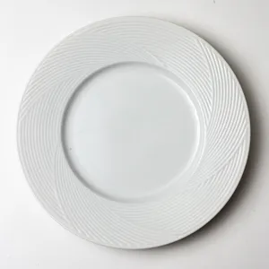 White Lined Border Plate - 1