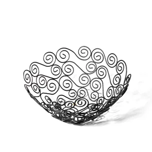 Swirrely Black Wire Fruit Basket Medium sized