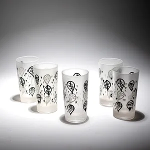 Vintage Black & White Frosted Glasses Party Pattern, Mid Century Modern