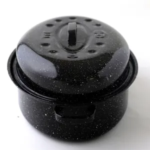 Large Graniteware Roasting Pan - 4