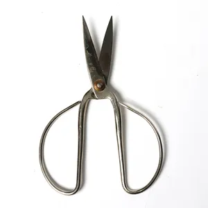 Bonsai Pruning Shears Utility Scissors, Braniff Signed all silver metal 