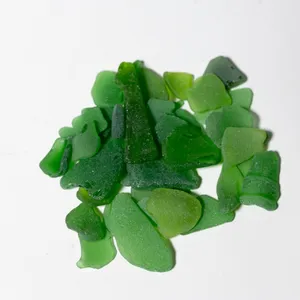 Natural Sea Glass Beach Glass Surf-Tumbled Green Genuine Long Beach, CA