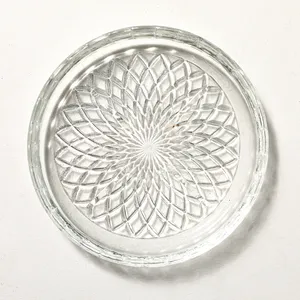 Clear Pressed Glass Coaster