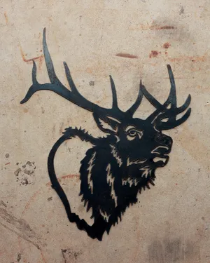 Elk Wall Art, Wildlife Metal Art, Laser Cut Elk Custom Metal Sign, Metal Wall Decor