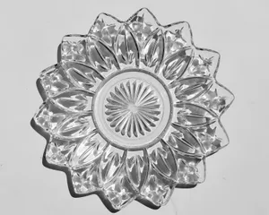 Vintage 1960s Pressed Federal Glass Petal Clear Salad Plate
