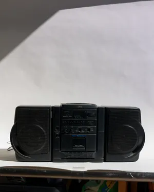 Large 1990 Black Boombox with Detachable Speakers