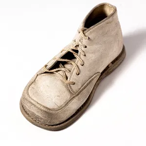 Toddler's Baby Shoe Commemorative White Leather Shoe stuffed with cotton with loose shoes laces