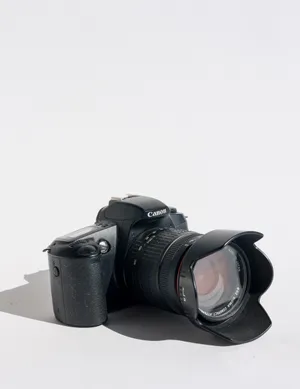 1990 All Black Canon Rebel, Manual Still Photography Camera, vintage Technology